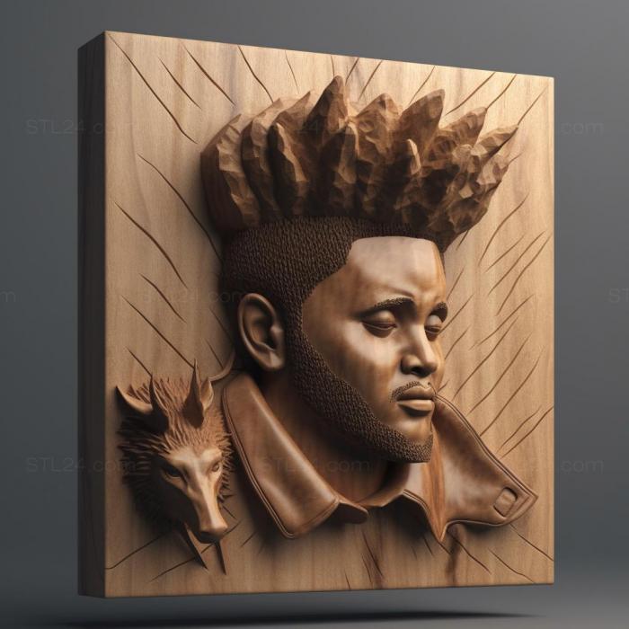 Знаменитости (The Weeknd 4 - Й, 3DFMS_8779) 3D модель для ЧПУ станка